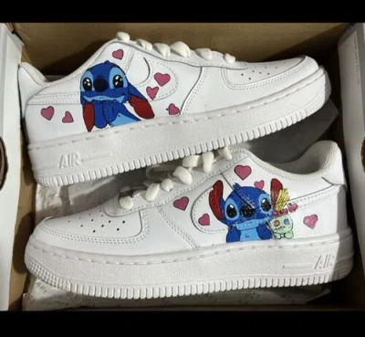 Pre-owned Nike All Sizes Hand Painted Stitch Low Top Af1 | Cute Custom Af1 Woman's And Mens In Multicolor