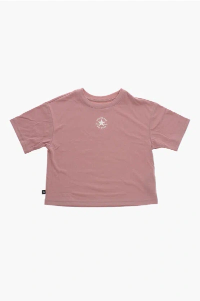 Nike All Star Chuck Taylor Solid Color Crew-neck T-shirt With Log In Pink