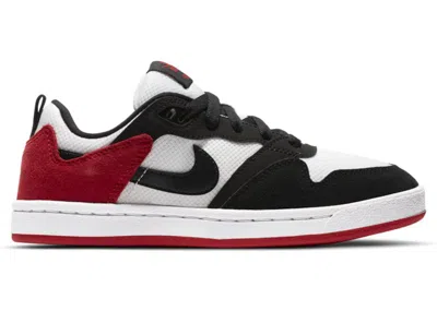 Pre-owned Nike Alleyoop Sb Sneakers In White/university Red
