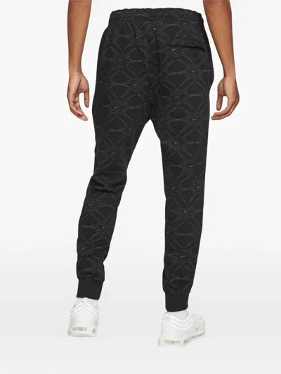 Nike All-over Print Club Joggers In Black