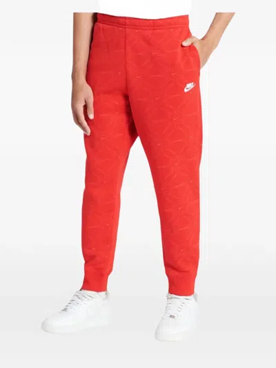 Nike All-over Print Jogger Pants In Red
