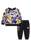 Nike Allover Print Pullover & Joggers Set In Multi