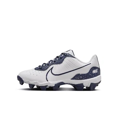 Nike Alpha Huarache 4 Keystone Little/big Kids' Baseball Cleats In White