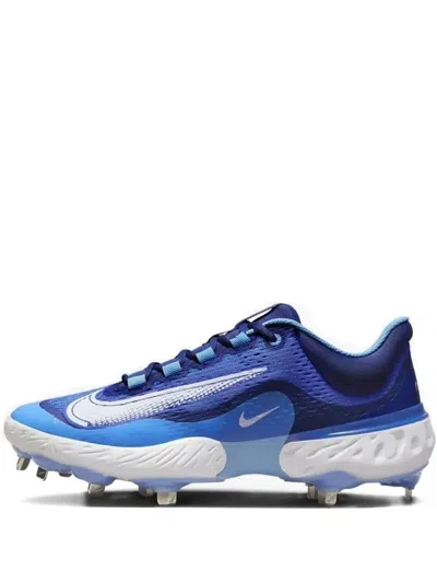 Nike Alpha Huarache Elite 4 Low "hyper Royal/white" Cleats In Blue