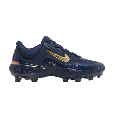 Pre-owned Nike Alpha Huarache Elite 4 Low 'jackie Robinson Day' In Blue