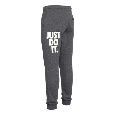 Nike Alphabet Fleece Lined Stay Warm Knit Sports Pants Gray
