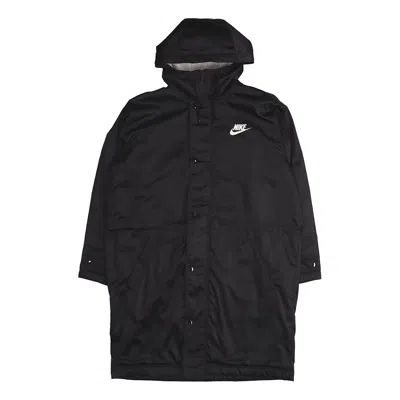 Nike Alphabet Logo Hooded Padded Jacket Black