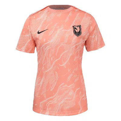 Nike Angel City Fc 2025  Women's Nwsl Short-sleeve Pre-match Top In Pink