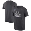Nike Anthracite Air Force Falcons Apls Fighting Falcon Collection Rivalry T-shirt In Black