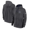 Nike Anthracite Dallas Cowboys Primetime Club Full-zip Hoodie In Gray