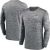 NIKE NIKE  ANTHRACITE LOS ANGELES RAMS VELOCITY LONG SLEEVE T-SHIRT