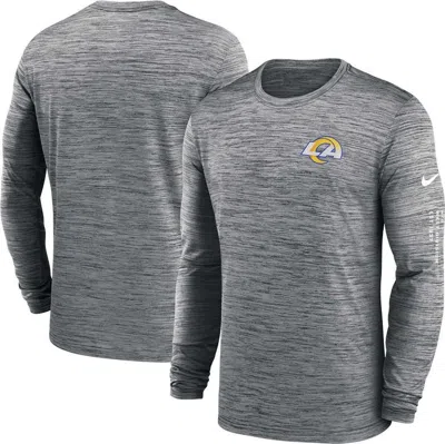 Nike Los Angeles Rams Velocity  Men's Dri-fit Nfl Long-sleeve T-shirt In Anthracite
