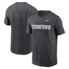Nike Anthracite Stanford Cardinal Primetime Wordmark T-shirt In Gray