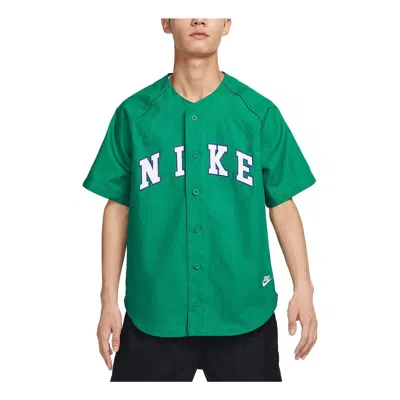 Nike Apricot Button Baseball Shirt 'green'