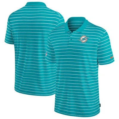 Nike Aqua Miami Dolphins 2022 Sideline Lock Up Victory Performance Polo