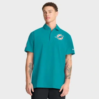 Nike Miami Dolphins City Pride Sideline  Men's Dri-fit Nfl Polo In Blue