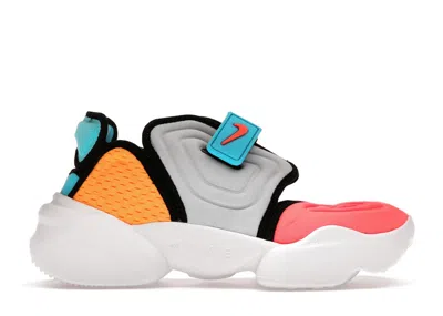 Pre-owned Nike Aqua Rift Crimson Blue Fury Yellow (women's) Sneakers In Football Grey/hyper Crimson/white
