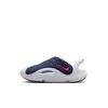 Nike Aqua Swoosh Little Kids' Sandals In Gray