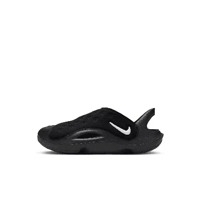 Nike Aqua Swoosh Little Kids' Sandals In Black