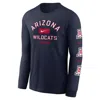 Nike Navy Arizona Wildcats Classic Location Long Sleeve T-shirt In Black