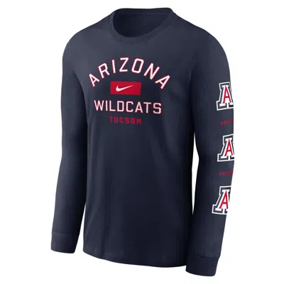 Nike Navy Arizona Wildcats Classic Location Long Sleeve T-shirt In Blue