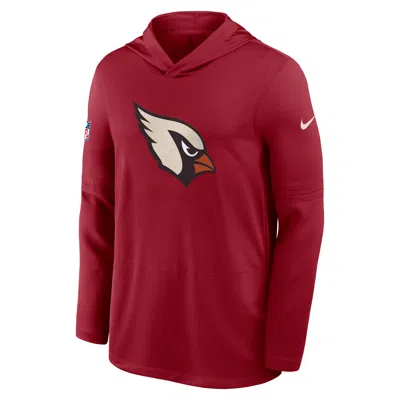 Nike Arizona Cardinals Rivalries Collection Sideline  Men's Dri-fit Nfl Long-sleeve Hooded Top In Red