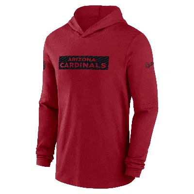 Nike Arizona Cardinals Sideline  Men's Dri-fit Nfl Long-sleeve Hooded Top In Red