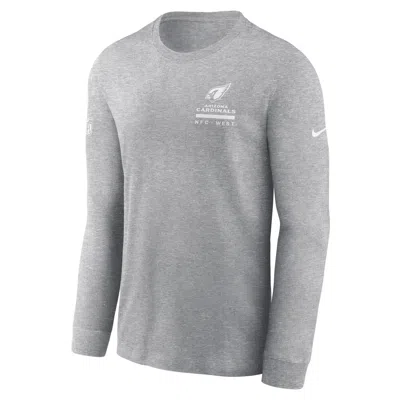 Nike Arizona Cardinals Sideline Team Issue  Men's Dri-fit Nfl Long-sleeve T-shirt In Gray