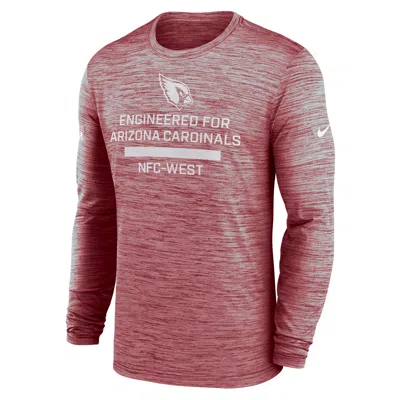 Nike Arizona Cardinals Sideline Team Issue Velocity  Men's Dri-fit Nfl Long-sleeve T-shirt In Red