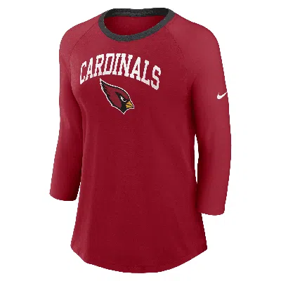 Nike Arizona Cardinals  Women's Nfl 3/4-sleeve T-shirt In Red