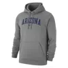 Nike Arizona Club Fleece  Men's College Pullover Hoodie In Grey