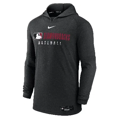 Nike Arizona Diamondbacks Authentic Collection  Men's Dri-fit Mlb Pullover Hoodie In Black