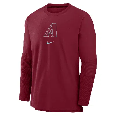 Nike Arizona Diamondbacks Authentic Collection Player  Men's Dri-fit Mlb Pullover Jacket In Red