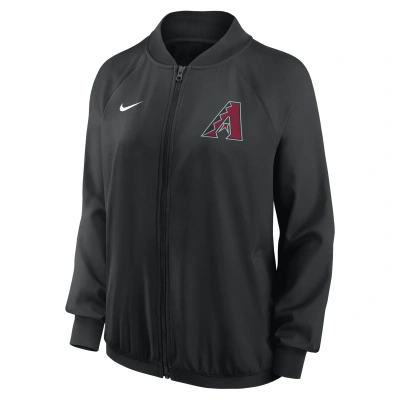 Nike Arizona Diamondbacks Authentic Collection Team  Women's Dri-fit Mlb Full-zip Jacket In Black