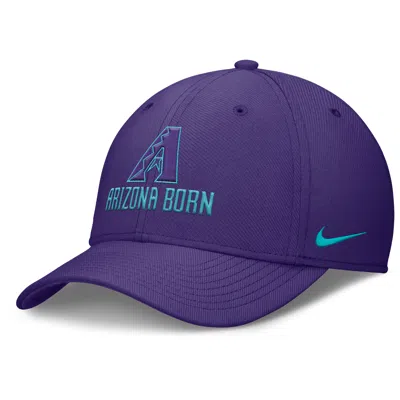 Nike Arizona Diamondbacks City Connect Rise Swoosh  Men's Dri-fit Mlb Hat In Purple