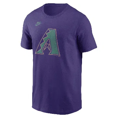 Nike Arizona Diamondbacks Cooperstown Logo  Men's Mlb T-shirt In Purple