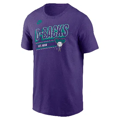 Nike Arizona Diamondbacks Cooperstown Retro  Men's Mlb T-shirt In Purple