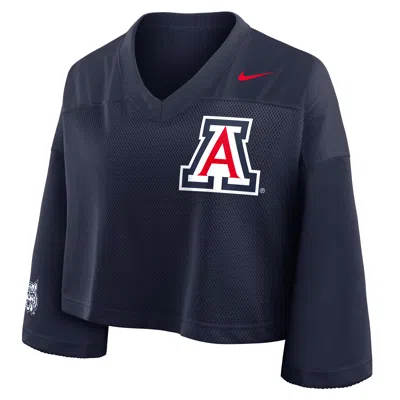 Nike Arizona Jersey  Women's Dri-fit College Cropped Top In Blue