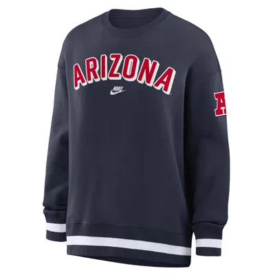 Nike Navy Arizona Wildcats Oversized Legacy Phoenix Sweatshirt In Blue