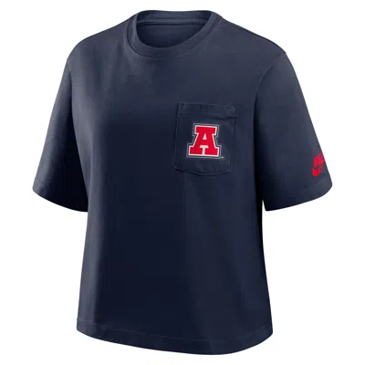 Nike Arizona Legacy Pocket Boxy  Women's College T-shirt In Blue