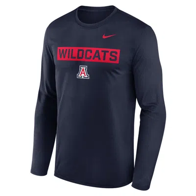 Nike Arizona Primetime Legend 2-hit  Men's Dri-fit College Long-sleeve T-shirt In Blue