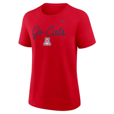 Nike Arizona Script Mantra Logo  Women's College T-shirt In Red