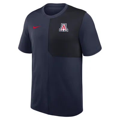 Nike Arizona Sideline Coach  Men's Dri-fit College Top In Blue