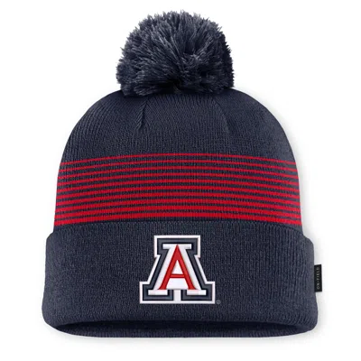 Nike Arizona Sideline Peak  Unisex College Cuffed Pom Beanie In Blue
