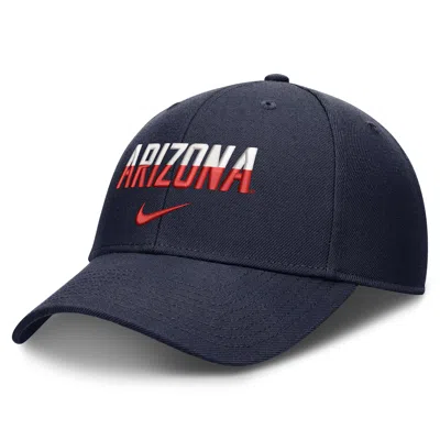 Nike Arizona Sideline Rise Gameday  Unisex Dri-fit College Trucker Adjustable Hat In Blue