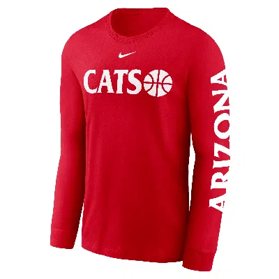 Nike Men's Red Arizona Wildcats Basketball Icon Two-hit Long Sleeve T-shirt
