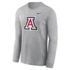 Nike Arizona Wildcats Primary Logo  Men's College Long-sleeve T-shirt In Grey