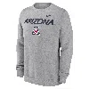 Nike Heather Gray Arizona Wildcats Primetime Primary Stack Pullover Sweatshirt In Gray