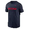 Nike Arizona Wildcats Primetime Wordmark  Men's College T-shirt In Blue