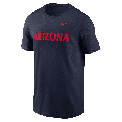 Nike Arizona Wildcats Primetime Wordmark  Men's College T-shirt In Blue